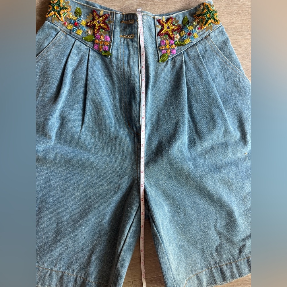 Vintage culottes/mom jeans with beading - Picture 7 of 9